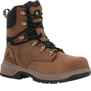 Rocky Men's - 8” Worksmart Internal MET Guard Waterproof Boot - Comp Toe MENS BOOTLACE MET GUARDS/S - TROCKY SHOES & BOOTS INC