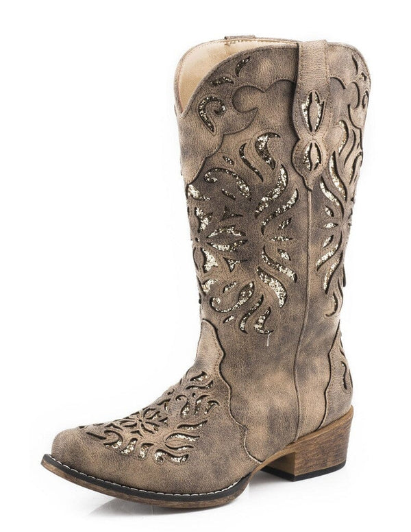 Roper Women's - 13" Riley Glitz Western Boot - Snip Toe