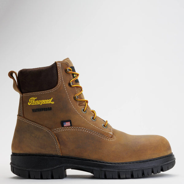 Thorogood Men's - 6" Genesis Series Waterproof Work Boots - Nano Safety Toe MENS LACEWATRPROOFSAFETY TOEWEINBRENNER SHOE CO. INC