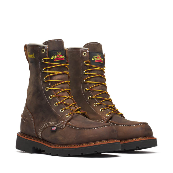 Thorogood Men's - 8″ 1957 Series Waterproof Crazy Horse - Moc Toe MENS LACEWATERPRF NON - SAFETYWEINBRENNER SHOE CO. INC