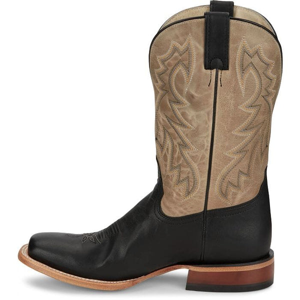 Tony Lama Men's - 11" Luciano Black Goat Leather Western Boot - Square Toe