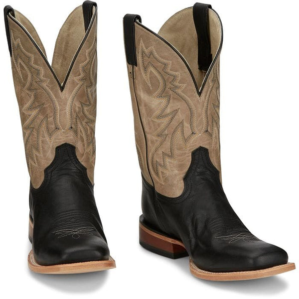 Tony Lama Men's - 11" Luciano Black Goat Leather Western Boot - Square Toe MENS WESTERN SQUARETOETONY LAMA COMPANY