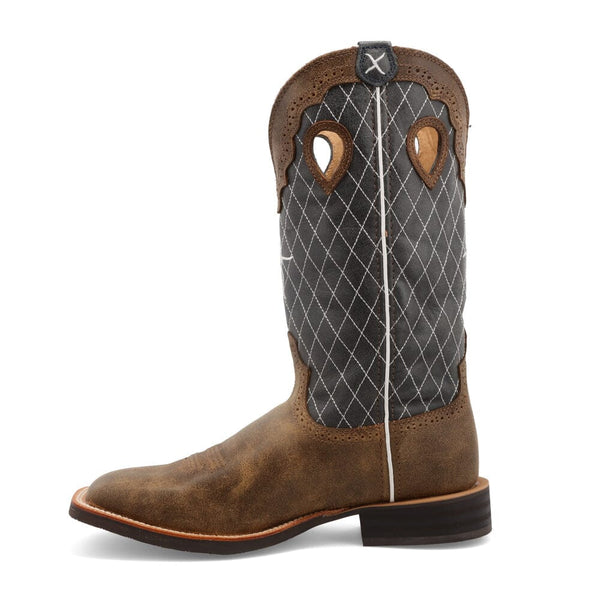 Twisted X Men's - 14" Ruff Stock Blue Bomber Western Boot - Square Toe MENS WESTERN SQUARETOETWISTED X BOOTS