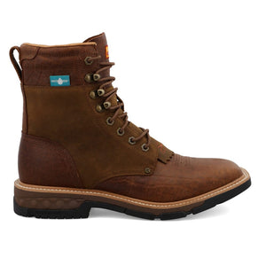 Twisted X Men's - 8" Waterproof CellStretch Lacer Work Boot - Square Toe MENS LACEWATERPRF NON - SAFETYTWISTED X BOOTS