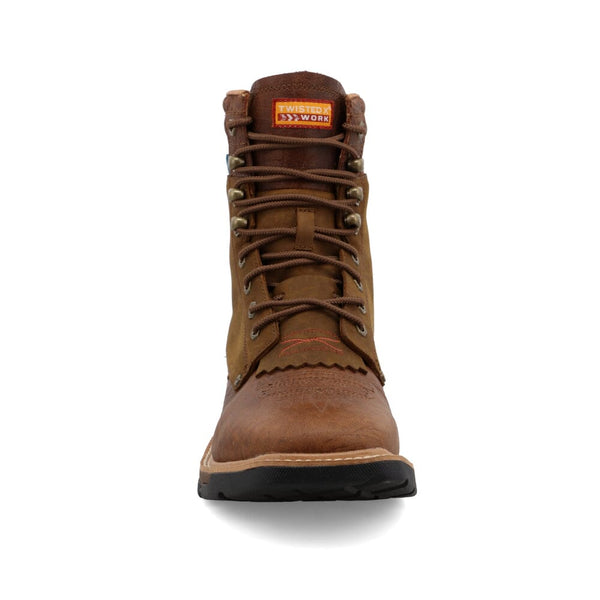 Twisted X Men's - 8" Waterproof CellStretch Lacer Work Boot - Square Toe MENS LACEWATERPRF NON - SAFETYTWISTED X BOOTS