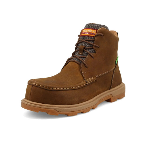 Twisted X Women's - 6" UltraLite X™ EH Work Boot - Nano Moc Toe WOMENS BOOT LACE STEEL - TOETWISTED X BOOTS