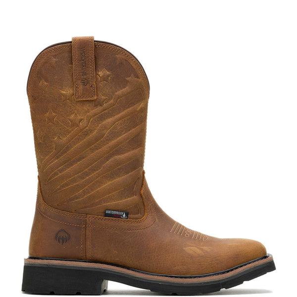 Wolverine Men's - Rancher Flag LX Wellington Western Work Boot - Square Toe MENS BOOTWATRPROOFNON - SAFETYWOLVERINE WORLD WIDE, INC