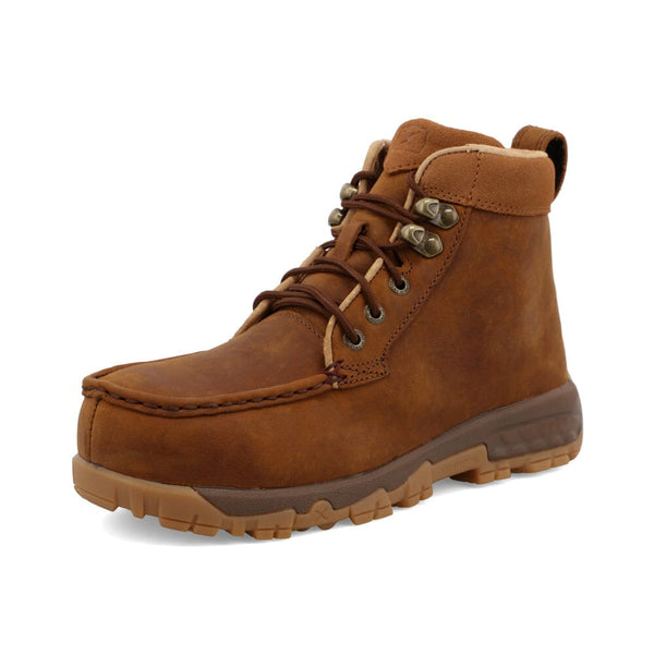 Twisted X Women's - 4" CellStretch Leather Work Boot - Alloy Moc Toe