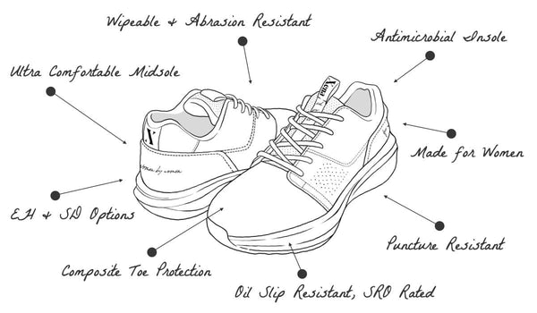 Xena Workwear - Astra Athletic EH Safety Work Shoe - Comp Toe