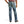 Load image into Gallery viewer, back view of person wearing medium wash denim jeans distressed with brown belt and boots
