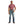 Load image into Gallery viewer, full body view of man wearing medium wash distressed denim jeans and a maroon short sleeve t-shirt, with brown belt and boots
