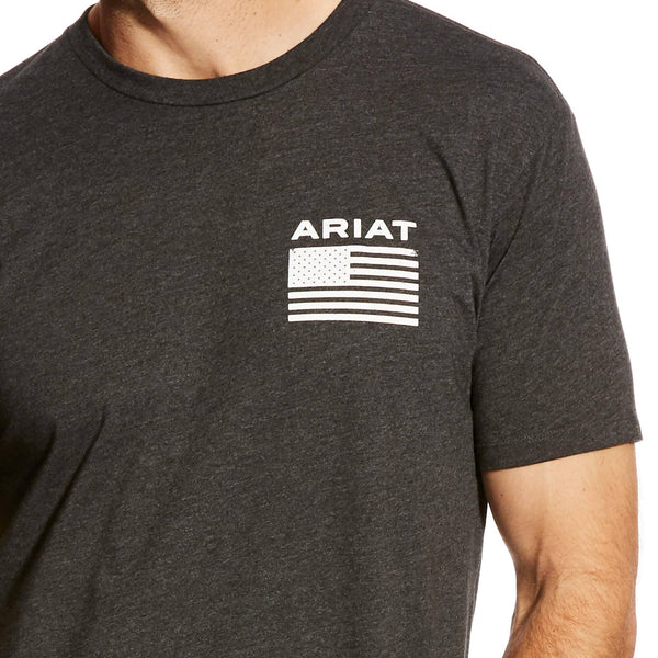 Ariat Men's Freedom Flag Short Sleeve T-Shirt - Grey