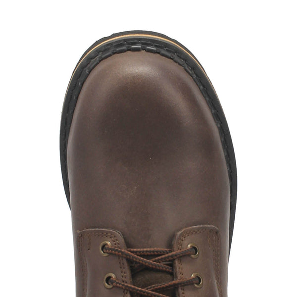 round toe on brown boot