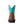 Load image into Gallery viewer, back view of mid-rise kids cowgirl boot with turquoise shaft and brown foot a decorative stitching 
