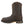 Load image into Gallery viewer, side view of high dark brown work boot with dark brown embroidery 
