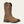 Load image into Gallery viewer, front right angle view of mens brown western boot with light stitching and american flag embroidered on front of shaft
