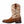 Load image into Gallery viewer, side view of cowboy boot with brown digital camo and American flag patch on shaft with a brown vamp
