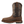 Load image into Gallery viewer, side view of cowboy boot with a black shaft with light brown embroidery and a brown vamp with a square toe
