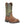 Load image into Gallery viewer, cowboy boot with green distressed shaft and lime green fire-like embroidery and a brown vamp
