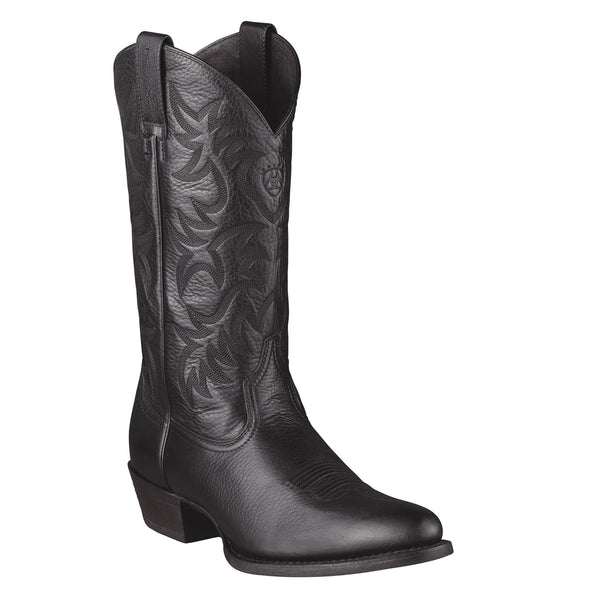 Ariat Men’s 12” Hertitage Western Black Deertan - R Toe MENS BOOTWESTERN RUBBER SOLEARIAT INTERNATIONAL, INC.