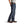 Load image into Gallery viewer, side view of man wearing grey shirt tucked into dark blue jeans wearing brown work boots
