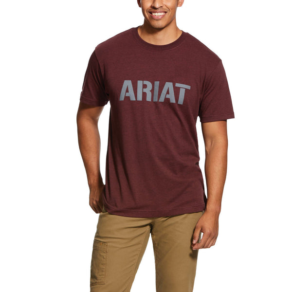 Ariat Men's - Rebar Cottonstrong Block Logo T-Shirt WORK AP.SHIRT T - SHIRTARIAT INTERNATIOINAL INC