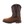Load image into Gallery viewer, side view of cowboy boot with black shaft with red and white embroidery and brown vamp
