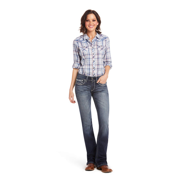 Ariat Women's R.E.A.L. Entwined Mid Rise Stretch Boot Cut Jean - Marine WO.AP.JEANFASHIONARIAT INTERNATIONAL INC