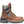 Load image into Gallery viewer, right side view of high top round toe brown work boot with black and grey accent on the shaft and black and yellow laces
