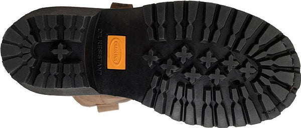 black outsole and tread of men's Carolina work boot