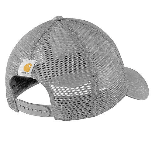 back of grey ball cap mesh back carhartt logo sewn on