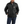 Load image into Gallery viewer, man wearing black insulated jacket and blue jeans with hands in jacket pockets
