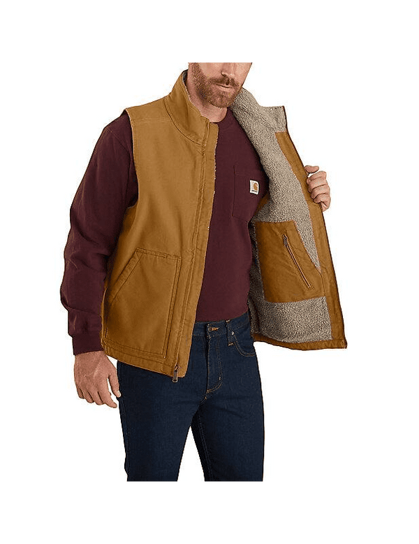 V33 104277-BRN Carhartt Men's Loose Fit Mock Neck Sherpa-lined V33 104277-BRN Carhartt Men's Loose Fit Mock Neck Sherpa-lined