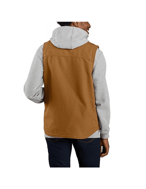 Carhartt Men's - Loose Fit Mock Neck Sherpa - lined Vest - Brown WORK AP. MENS VESTCARHARTT, INC.