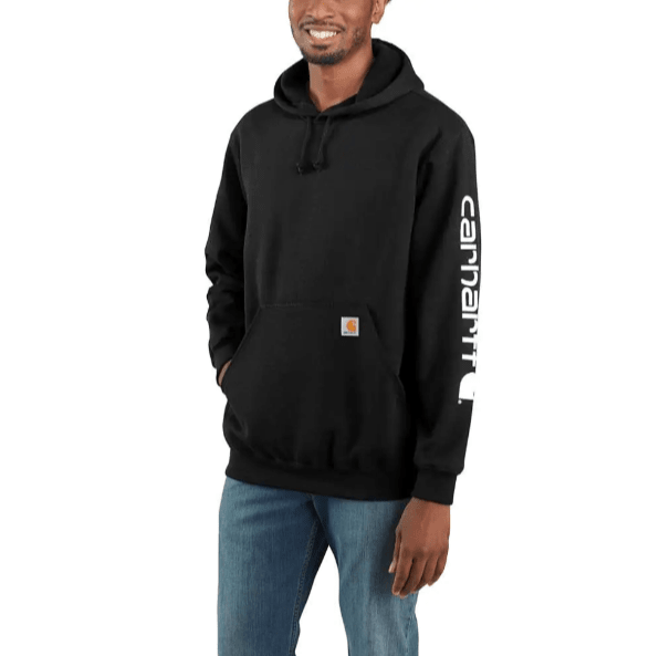 Carhartt Men's - Midweight Hooded Logo Sweatshirt - Black ME.AP.SHIRT SWEATSHIRTCARHARTT, INC.
