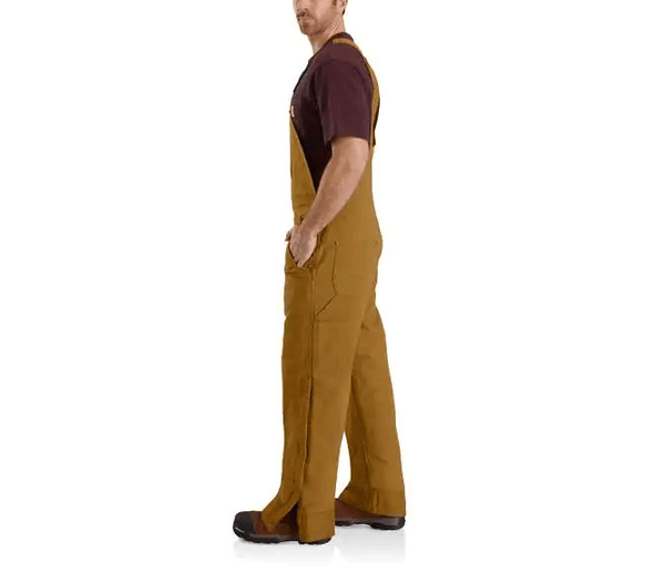 Carhartt Men's - Quilt - Lined Washed Duck - Brown Bib Overalls WORK AP.BIB INSULATEDCARHARTT, INC.