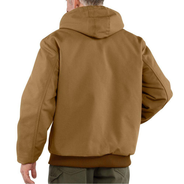 Carhartt Men’s Quilted-Flannel-Lined Duck Active Jacket - Brown WORK AP.OUTERWEAR INSULATEDCARHARTT, INC.