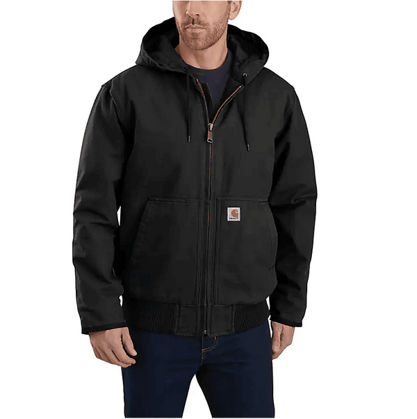 Carhartt Men's Quilted Flannel Lined Warm Active Jacket - Black WORK AP.OUTERWEAR INSULATEDCARHARTT, INC.