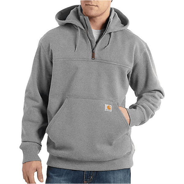 Carhartt Men's - Rain Defender - Heavyweight Gray 1/4 Zip Hoodie WORK AP.SWEATSHIRTSZIP FRONTCARHARTT, INC.