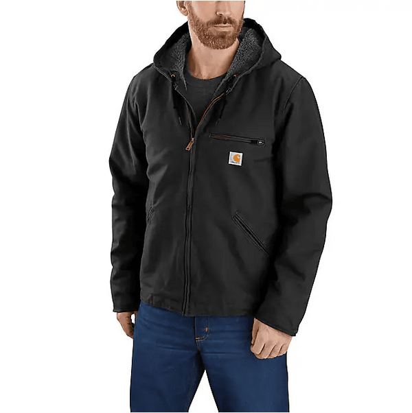 Black carhartt top jacket with hood