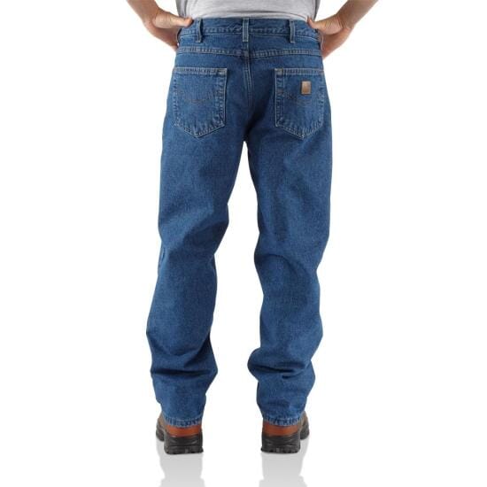 Carhartt Men's - Relaxed Fleece Lined Jean - Dark Stone WORK AP. DEN FLAN/FLCNELCARHARTT, INC.