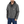 Load image into Gallery viewer, man wearing dark grey insulated jacket with hood
