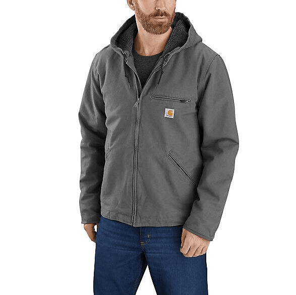 Carhartt Men's - Washed Duck Sherpa Lined Jacket - Gravel Grey WORK AP.OUTERWEAR INSULATEDCARHARTT, INC.