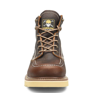 Carolina Men's - 6" Flatiron Wedge EH Work Boots - Moc Toe MENS BOOTLACE WORKNON - SAFETYCAROLINA SHOE COMPANY