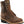 Load image into Gallery viewer, angled view of hightop brown boot with high heel and black sole
