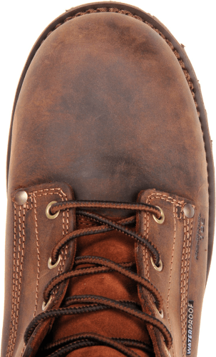 round toe on brown boot