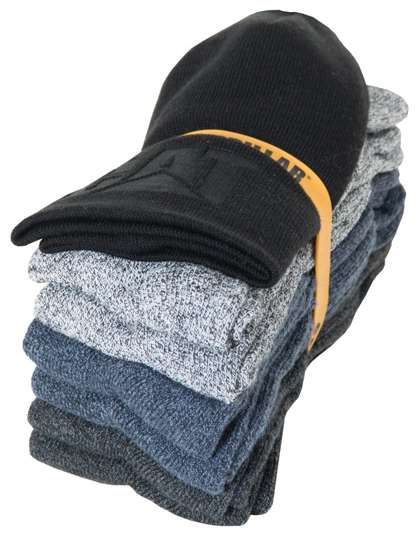 Caterpillar Cozy 6 - pair Sock Bundle with Beanie WORK AP. SOCKS ALL SEASONSUMMIT RESOURCE INTERNATI