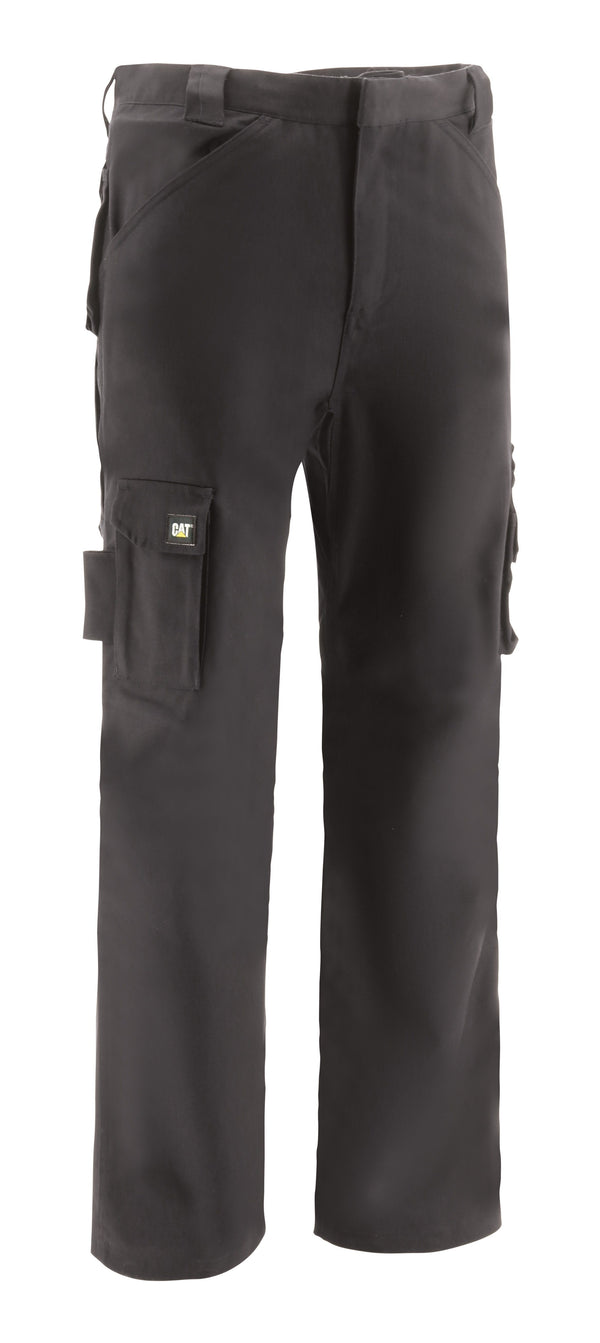black pants with leg utility pockets