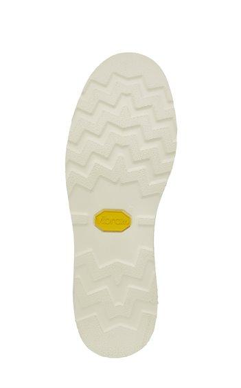 light brown sole with yellow logo 