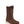 Load image into Gallery viewer, high top dark brown pull on work boot with light brown sole and logo embossed on front of shaft
